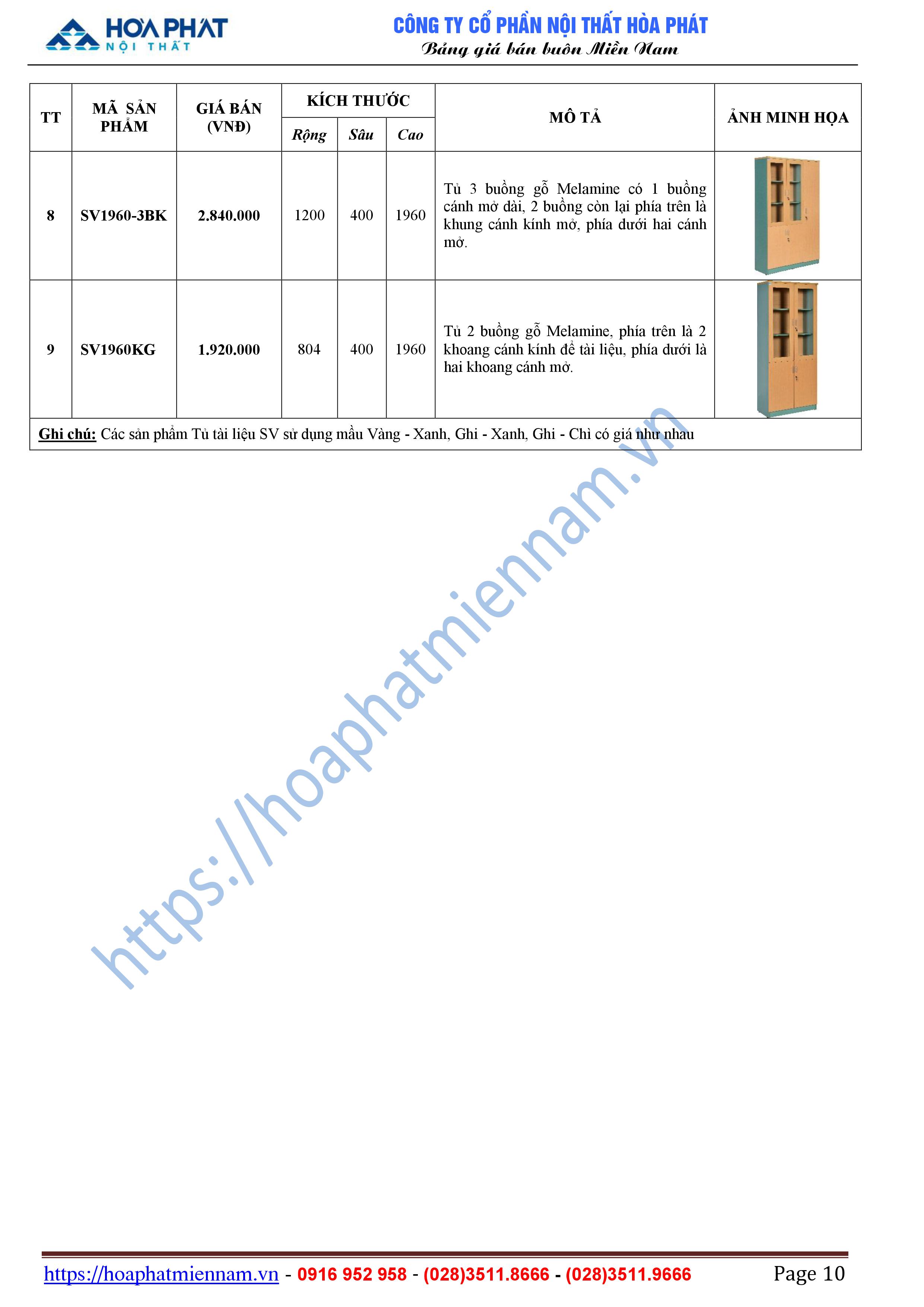 Bang bao gia tu Hoa Phat 10