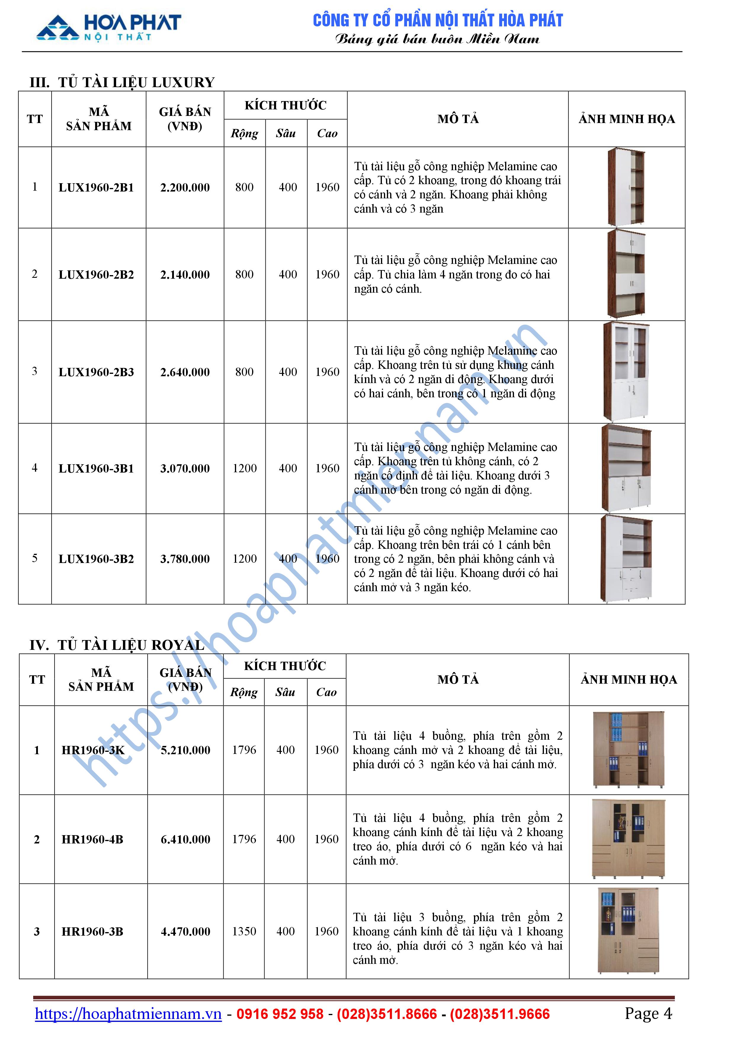 Bang bao gia tu Hoa Phat 4