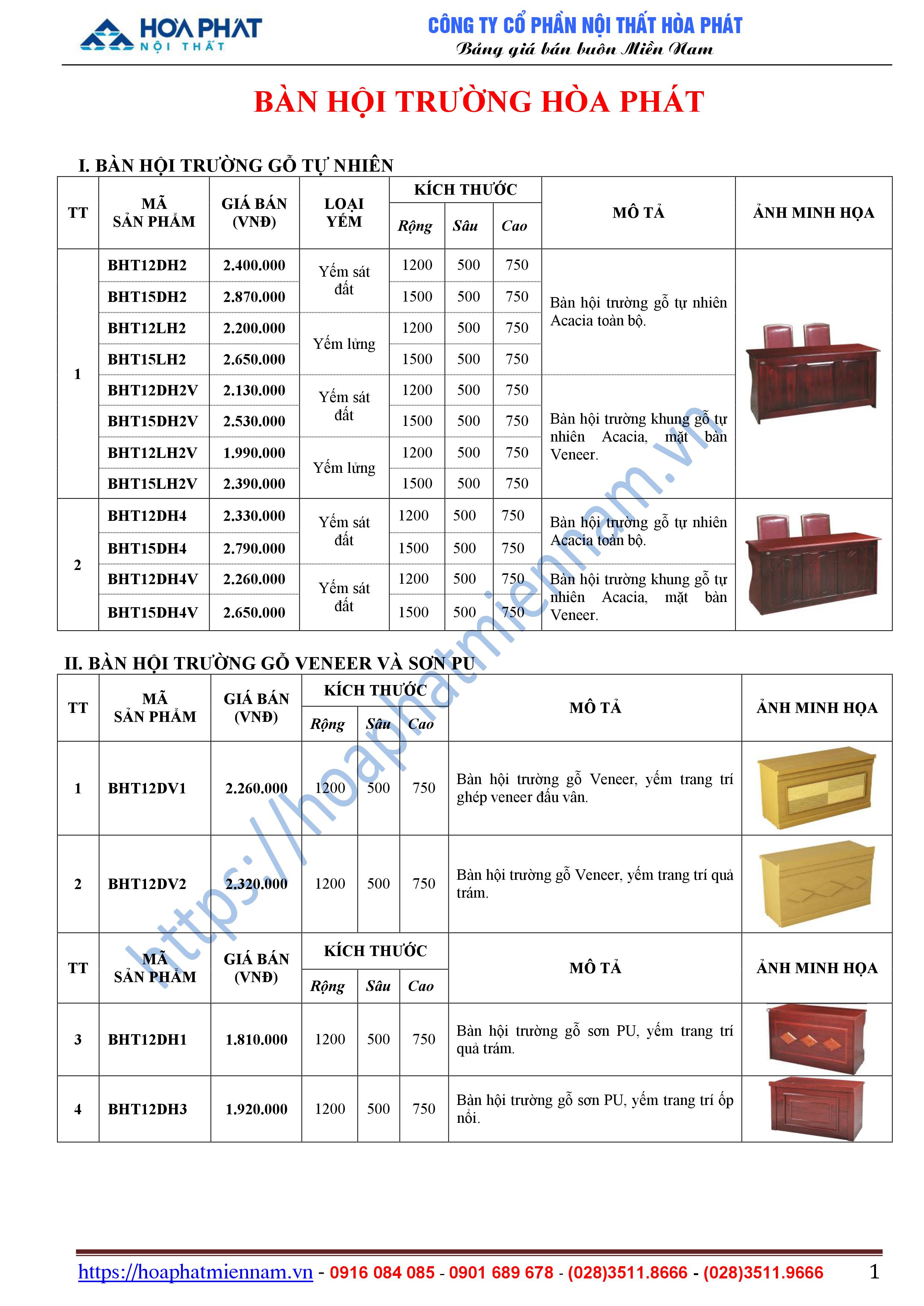 bang bao gia ban hoi truong Hoa Phat 1
