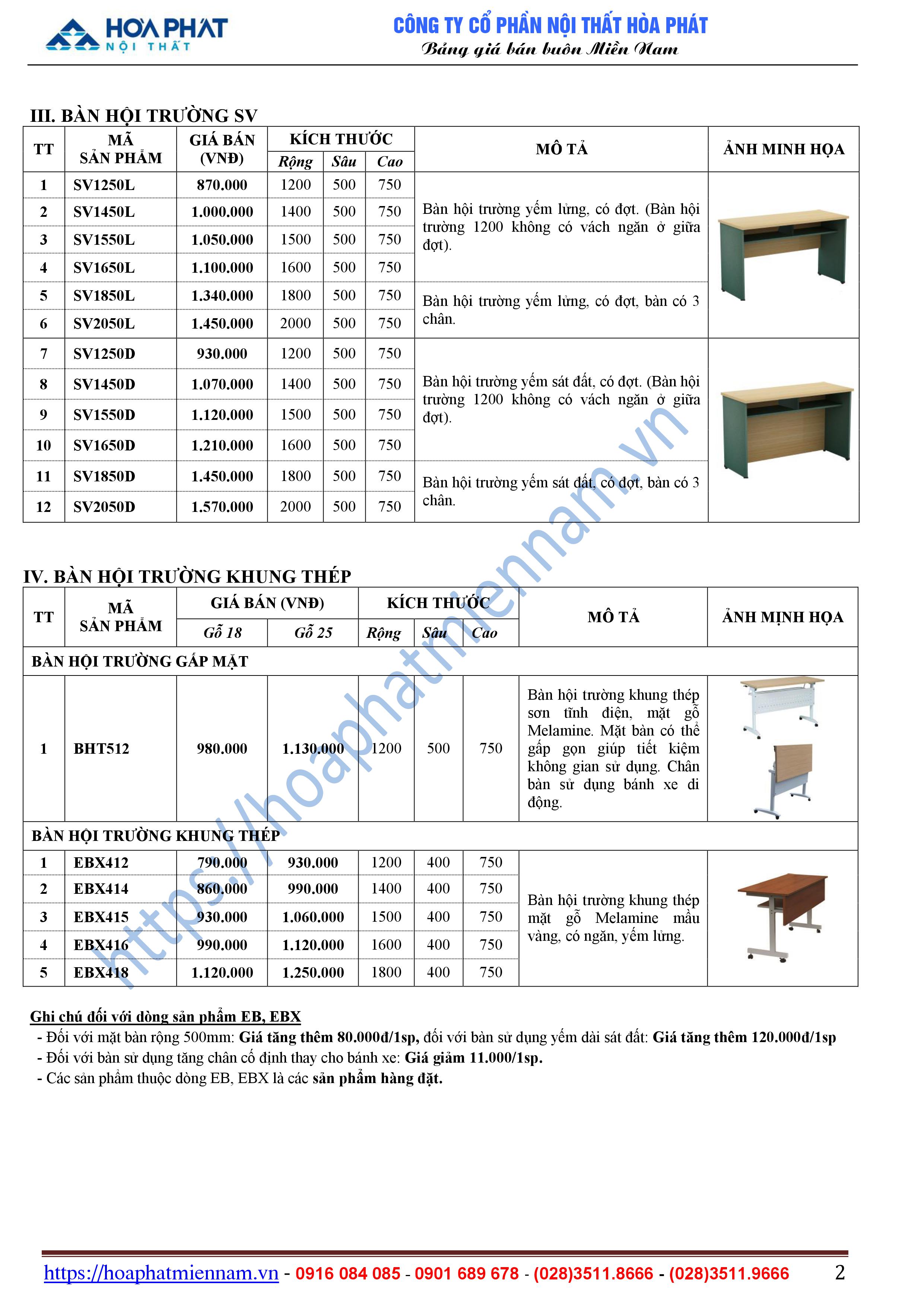 bang bao gia ban hoi truong Hoa Phat 2