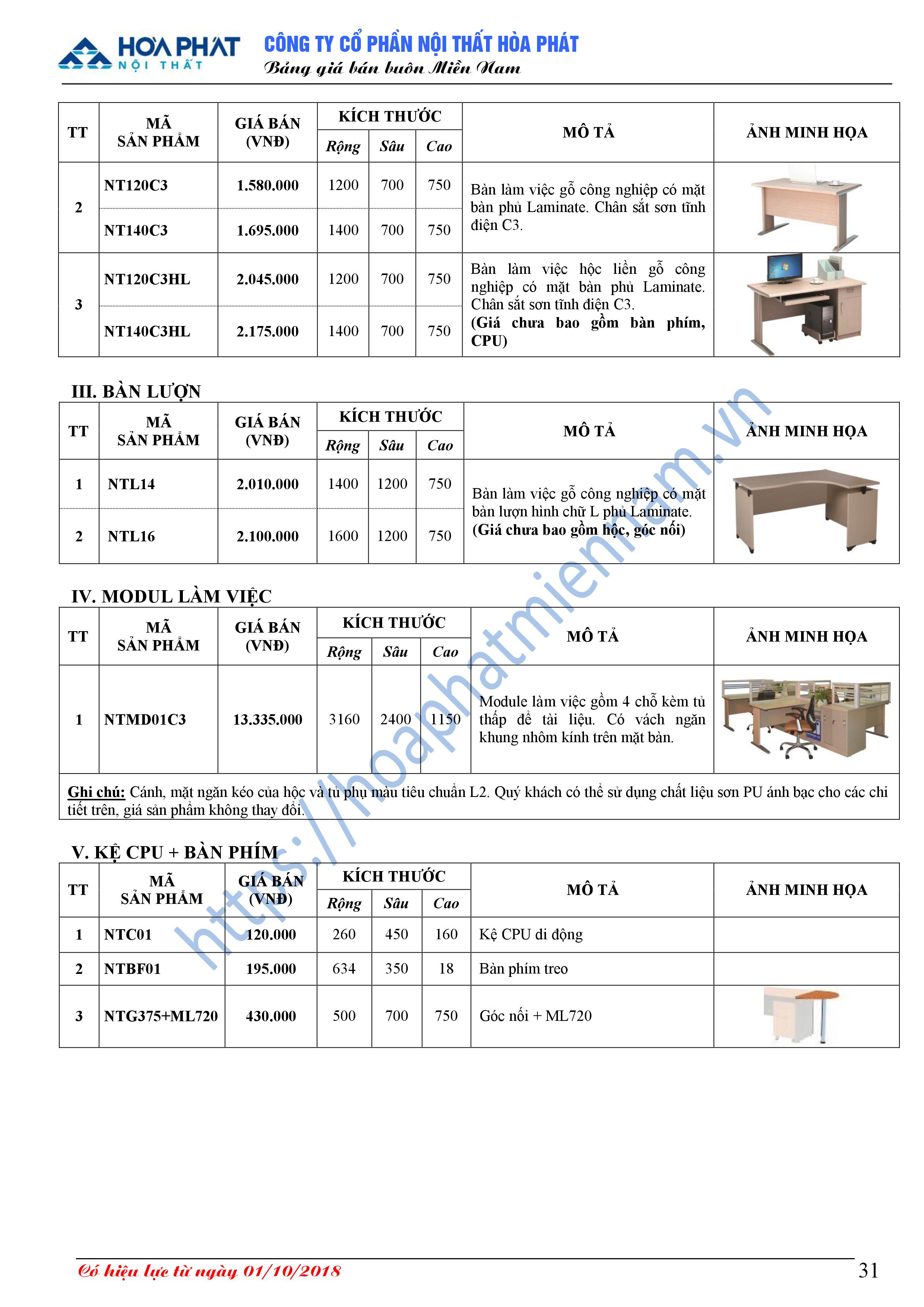bao gia ban van phong hoa phat 15