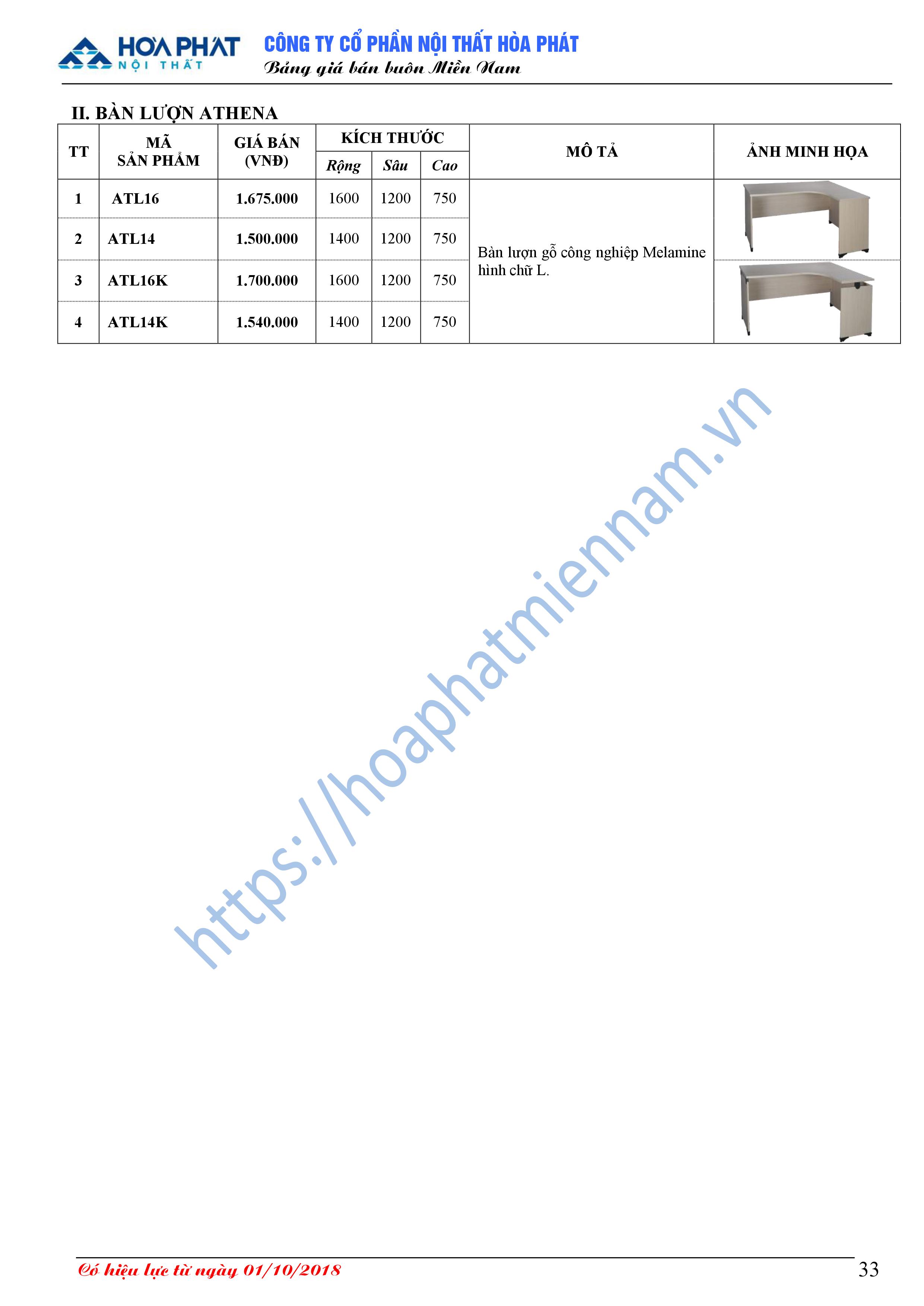 bao gia ban van phong hoa phat 17