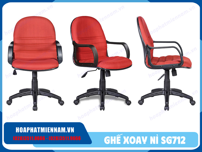 Ghế xoay nỉ lưng trung SG712
