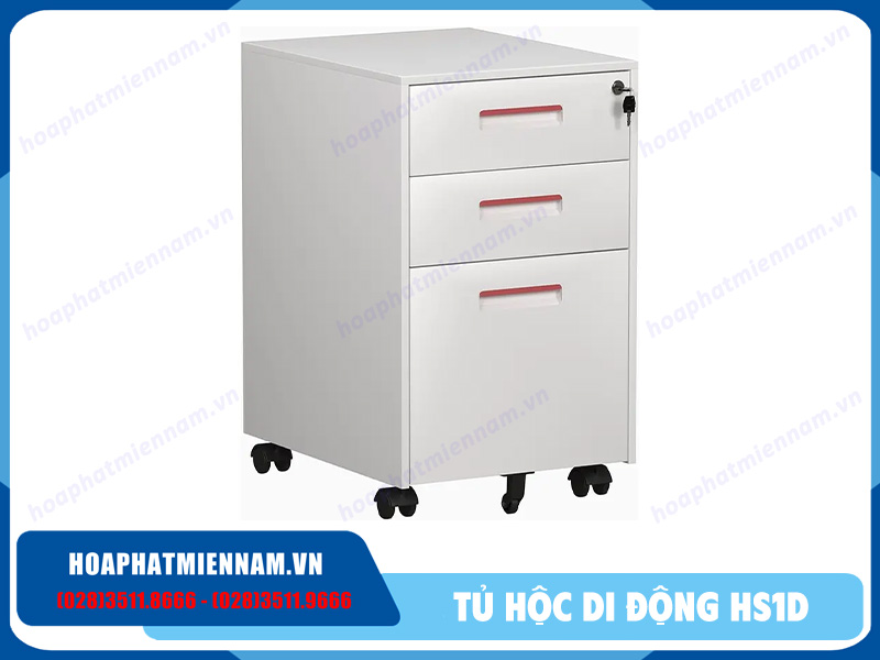 Hộc sắt di động 3 ngăn kéo HS1D