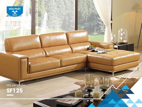 Bộ ghế sofa góc da thật SF125A