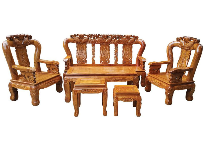 Bàn ghế sofa gỗ tự nhiên cho phòng khách