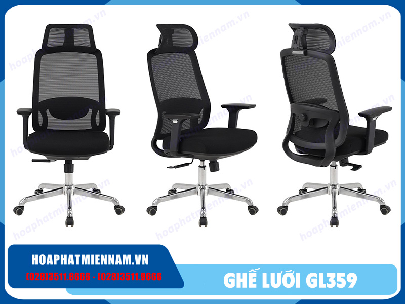 Ghế xoay lưới có tựa đầu GL359