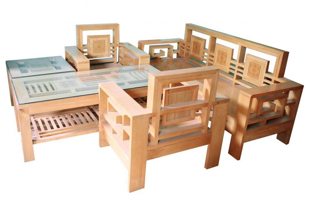 Mẫu bàn ghế gỗ phòng khách đài loan
