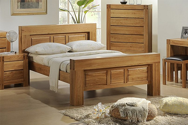 giường gỗ sồi nga