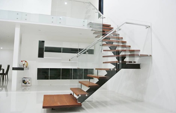 Cầu thang hiện đại cho tầng lửng