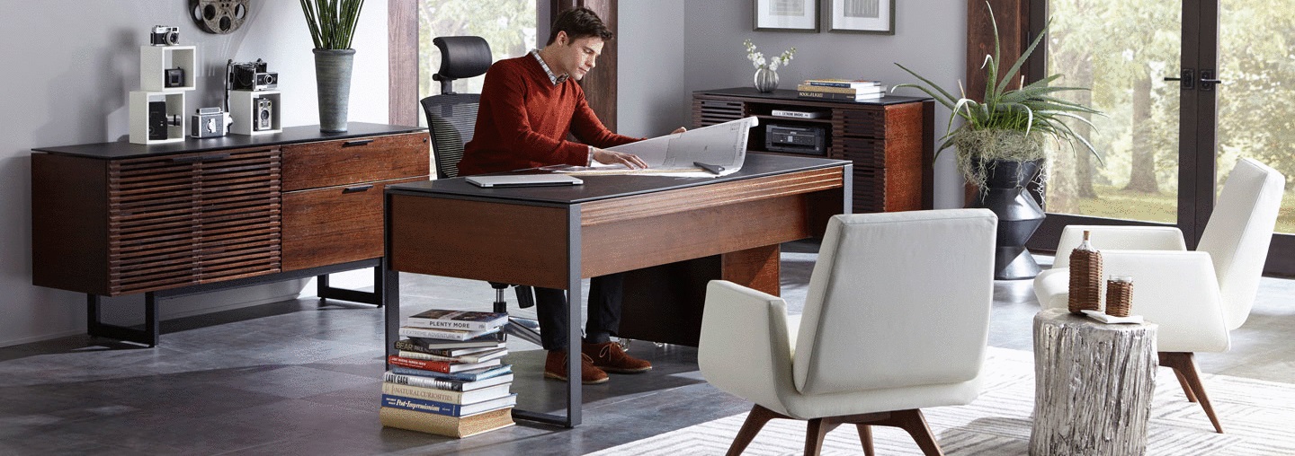 bàn làm việc gỗ tự nhiên hiện đại