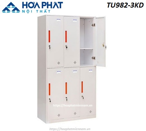 Tủ sắt Locker Hòa Phát 6 ngăn TU982-3KD