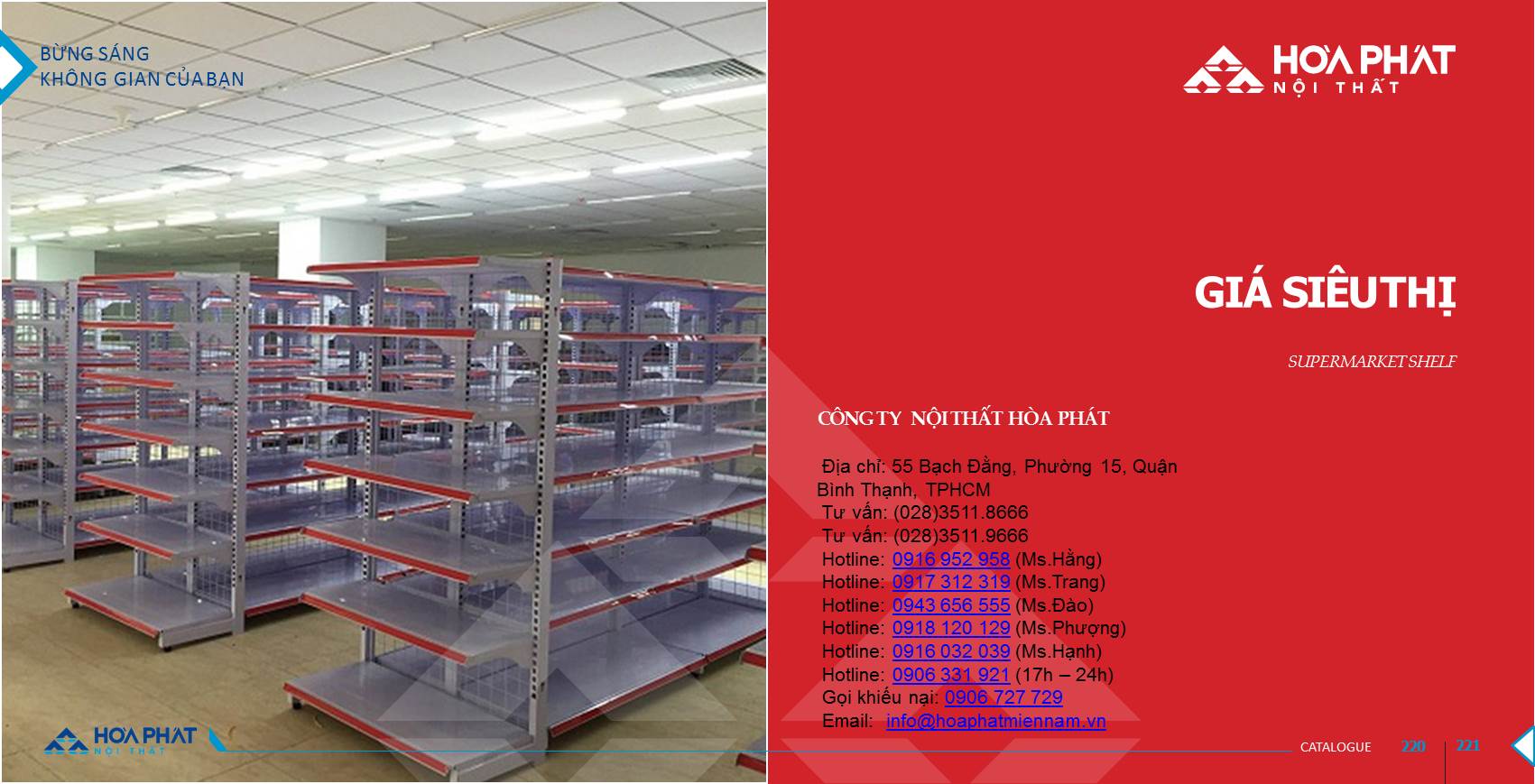 Catalogue kệ siêu thị Hòa Phát 2020