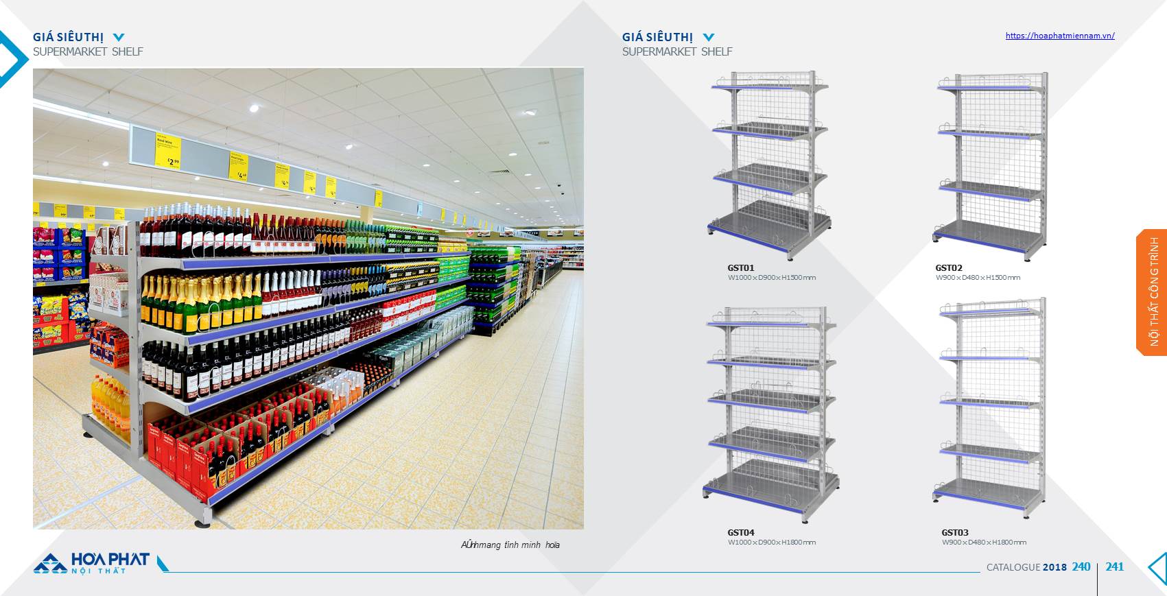 Catalogue kệ siêu thị Hòa Phát