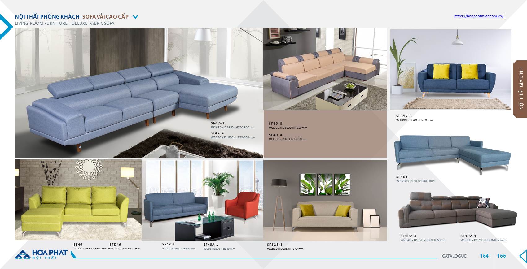 Catalogue bàn ghế phòng khách Hòa Phát 