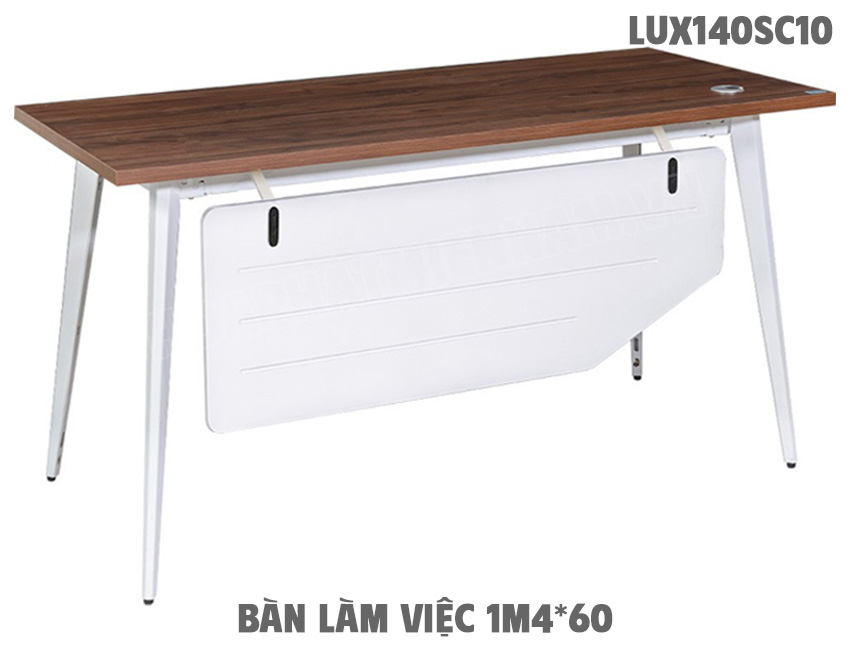 Bàn làm việc chân sắt 1m4 x 60 Hòa Phát LUX140SC10