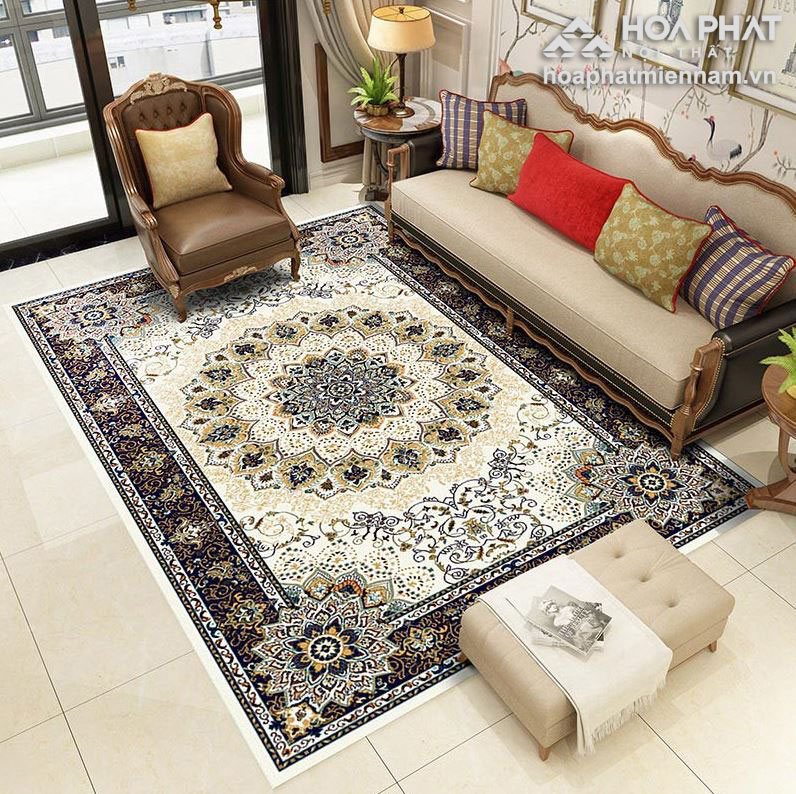 Tấm thảm với phong cách độc đáo.