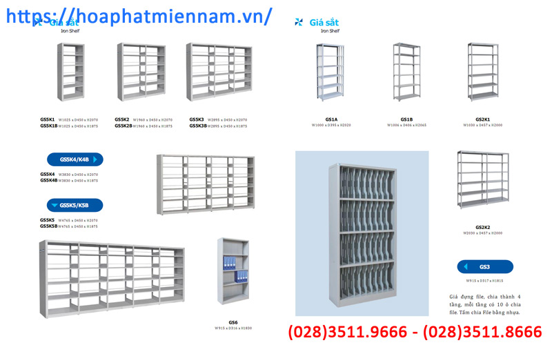 Mẫu kệ sắt đựng tài liệu Hòa Phát