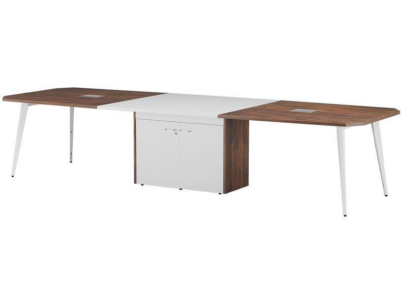 Bàn họp văn phòng đẹp hiện đại có tủ LUXH3612C10