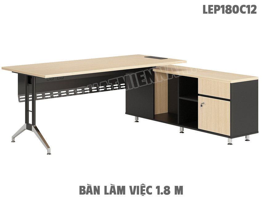 Mẫu bàn giám đốc 1.8 m Hòa Phát LEP180C12