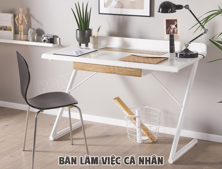 Bàn làm việc cá nhân chân sắt