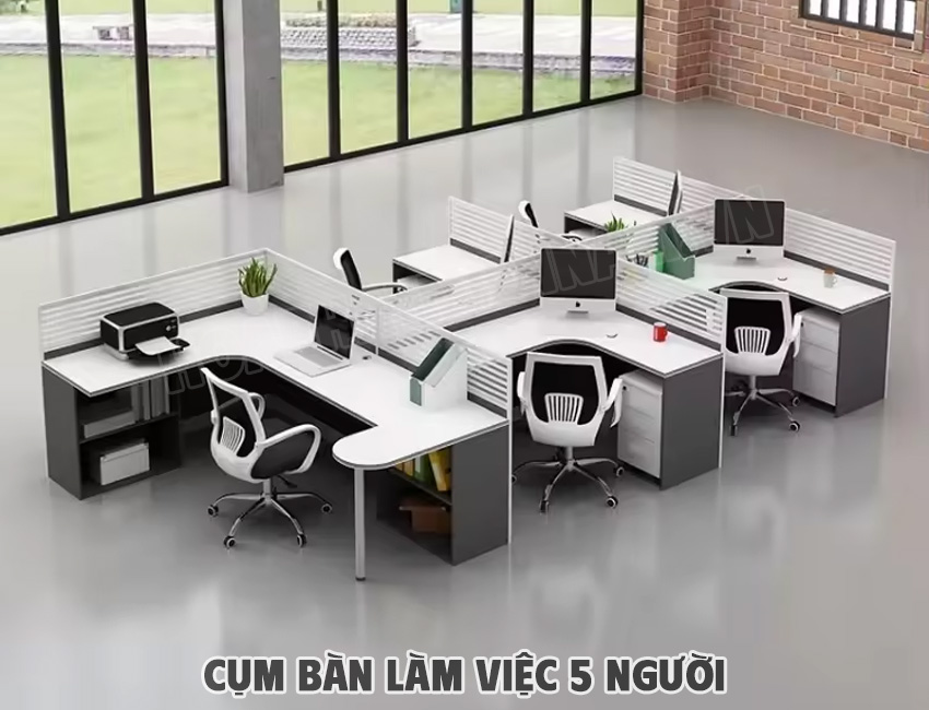 Cụm bàn làm việc 5 người là gì?