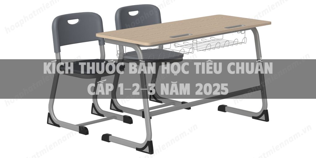 Kích thước bàn học tiêu chuẩn cấp 1-2-3 năm 2025