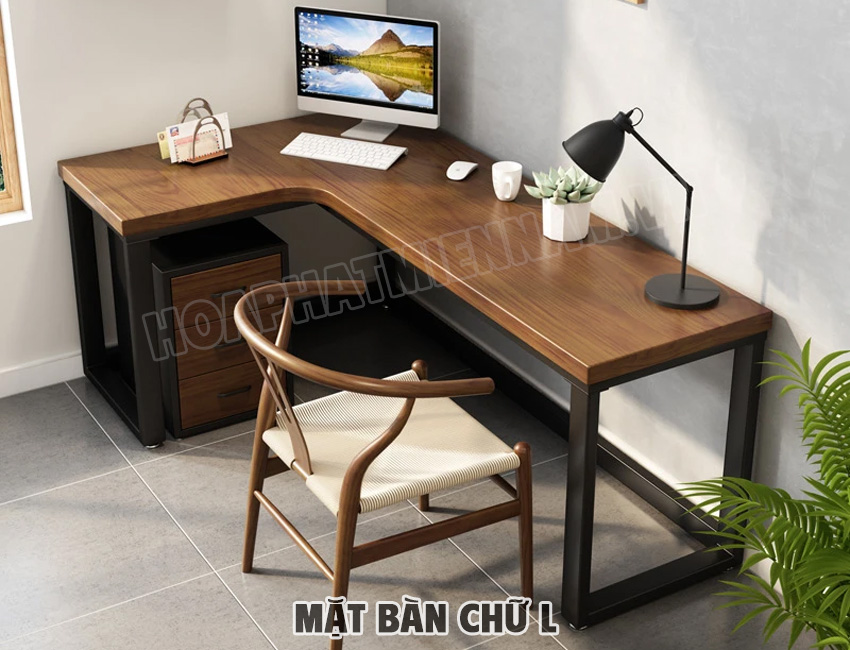 Mặt Bàn Chữ L Gỗ Tự Nhiên