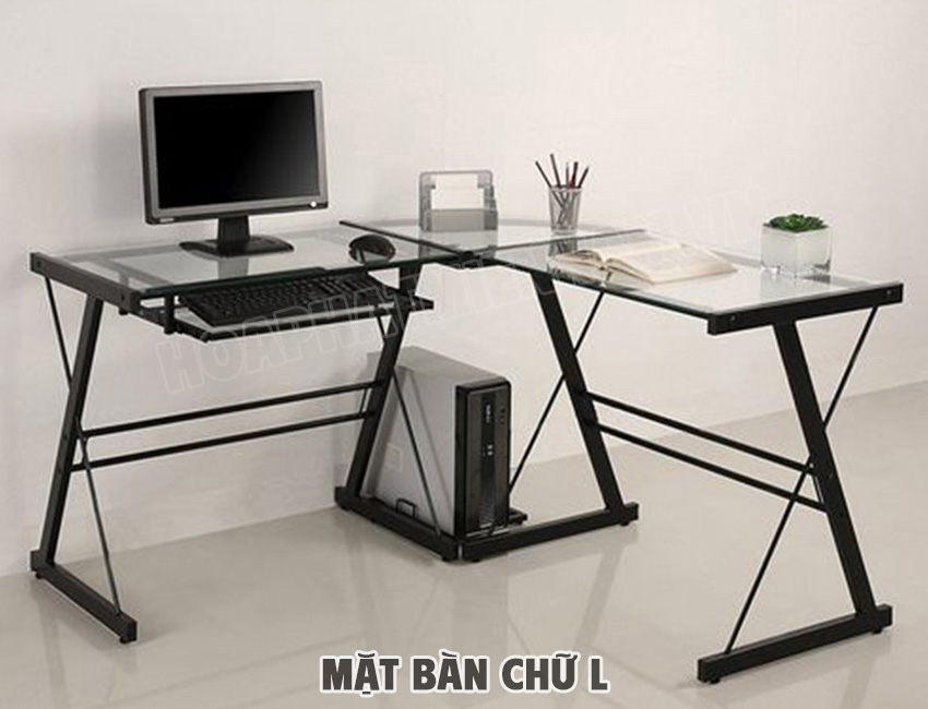 Mặt Bàn Chữ L Bằng Kính