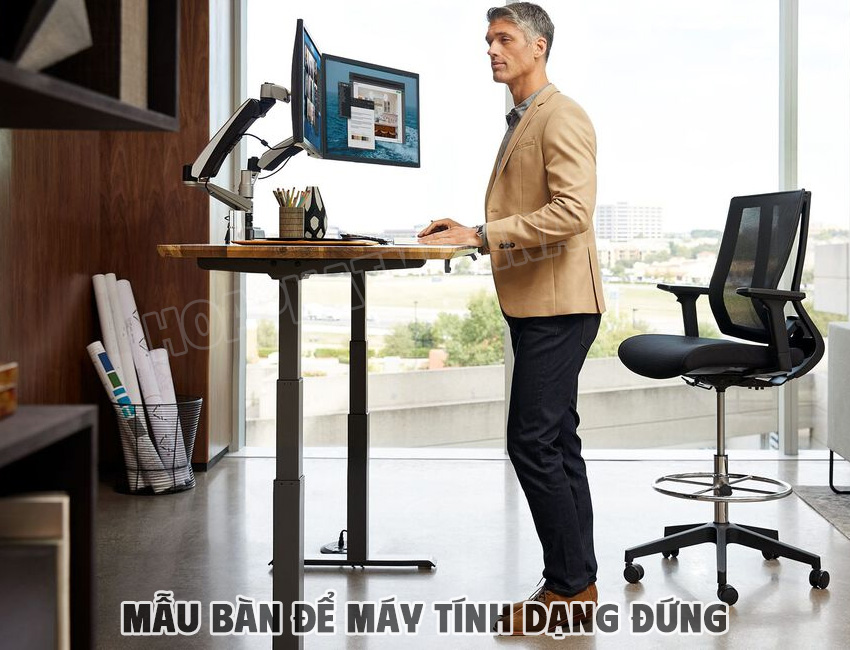 Mẫu bàn để máy tính dạng đứng