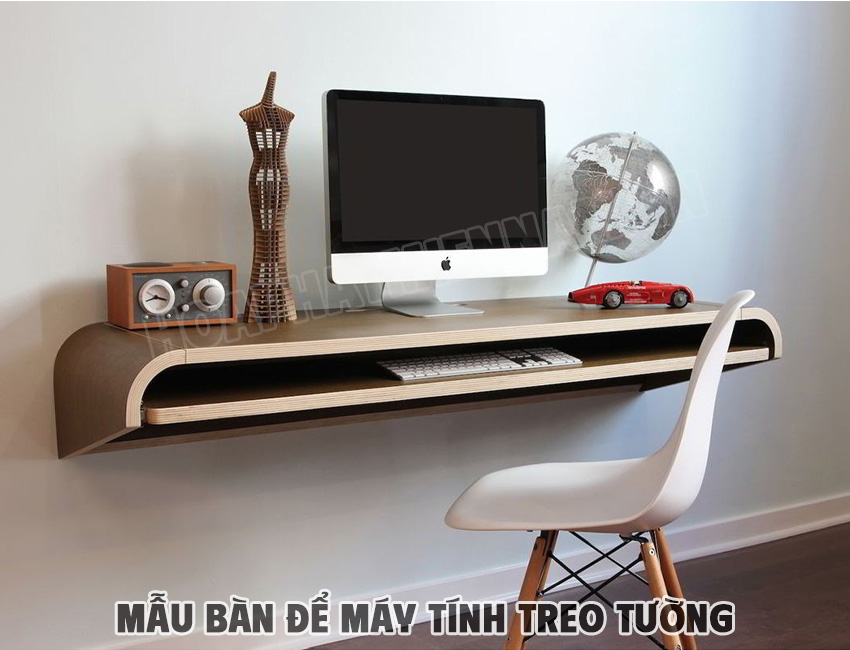 Mẫu bàn để máy tính dạng treo tường