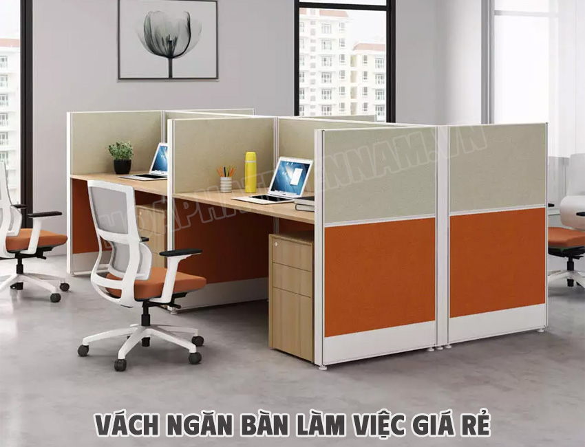 Vách ngăn bàn làm việc giá rẻ bằng vải nỉ