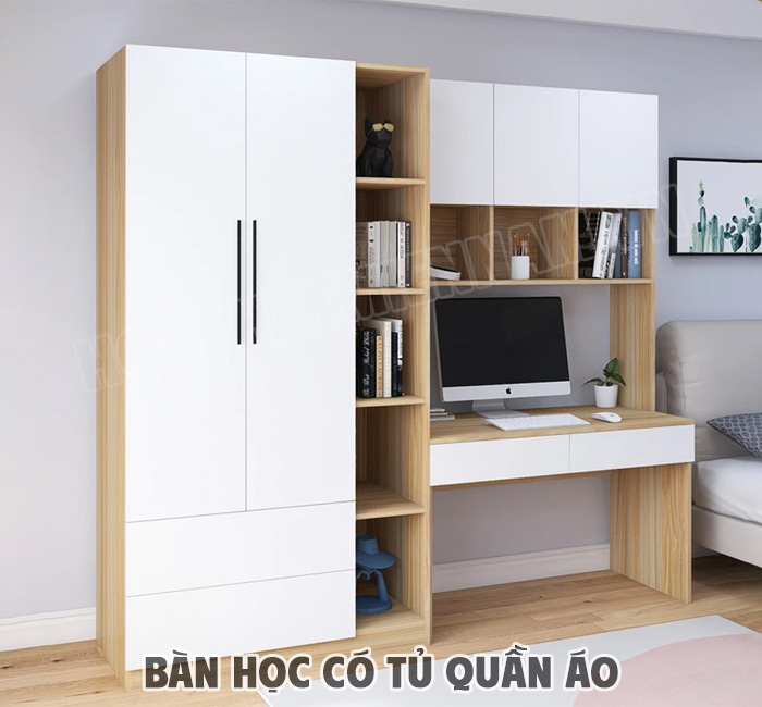 Bàn Học Có Tủ Quần Áo Đa Năng