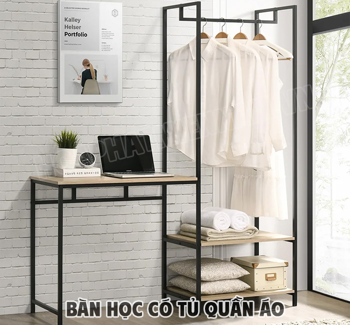 Cách Bố Trí Bàn Học Có Tủ Quần Áo