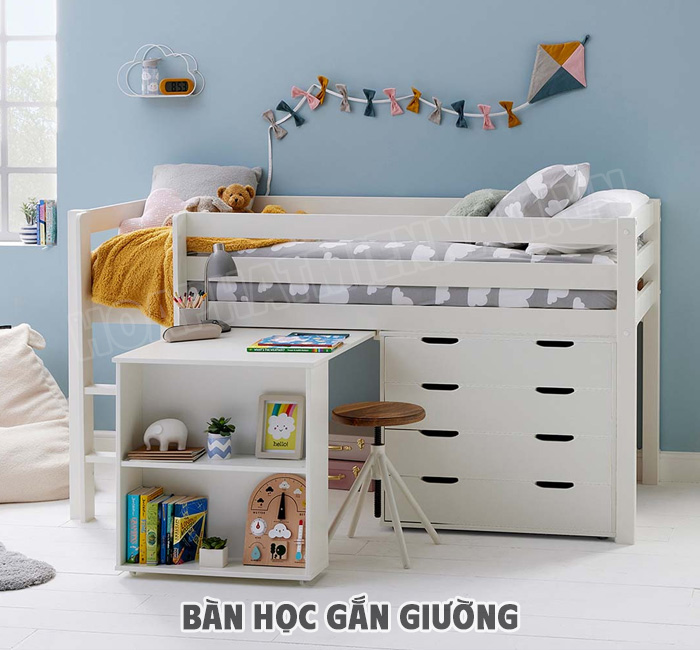 Ưu điểm của bàn học gắn giường