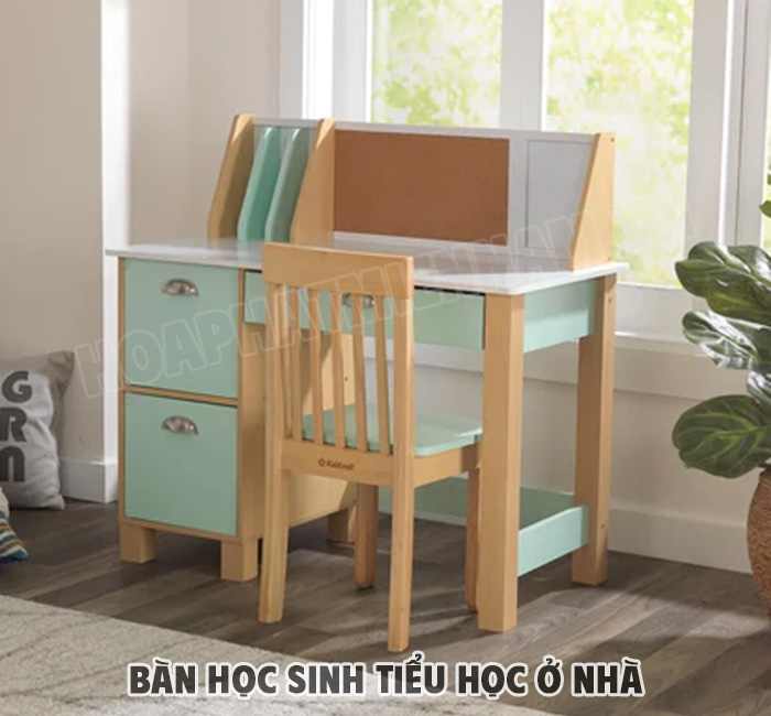 Bàn học sinh tiểu học ở nhà có ngăn kéo