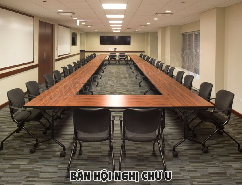 Bàn Hội Nghị Chữ U Chân Sắt