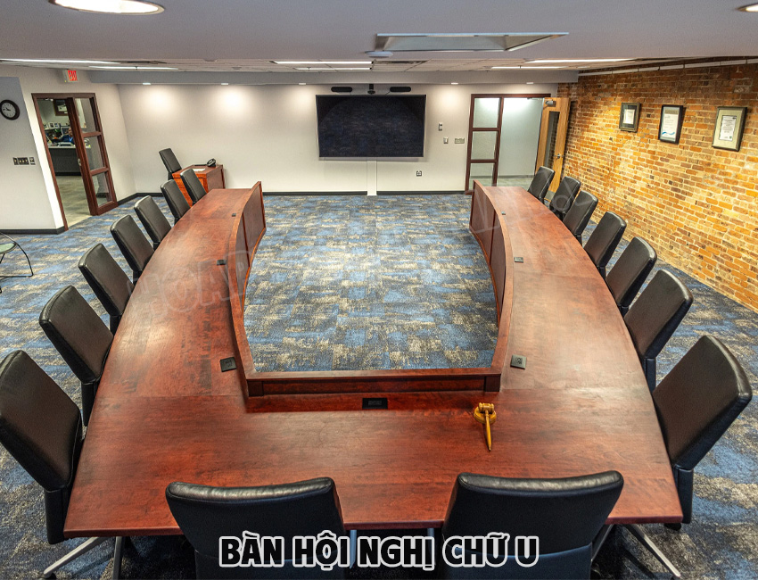 Bàn Hội Nghị Chữ U Bằng Gỗ