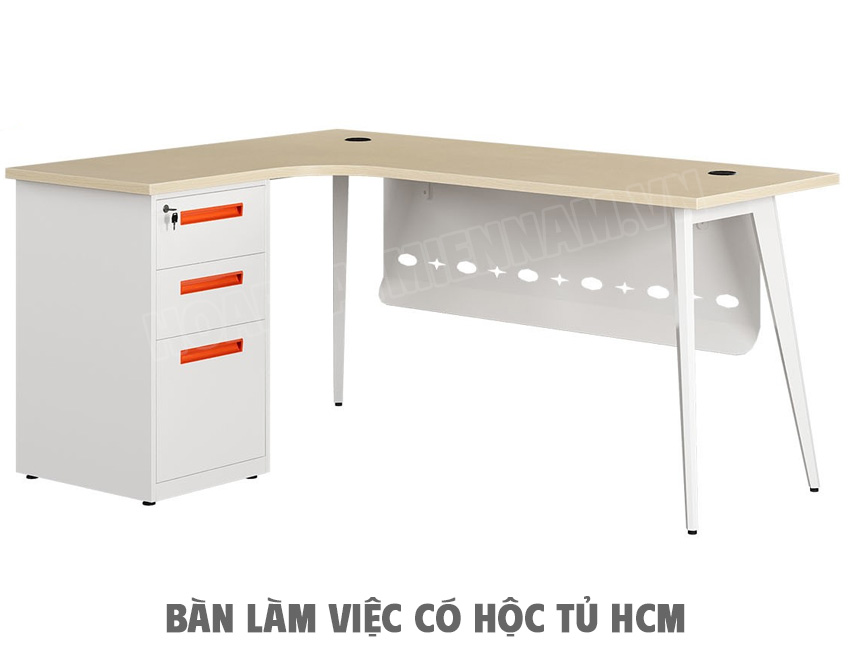 Bàn Làm Việc Có Hộc Tủ Hình Chữ L