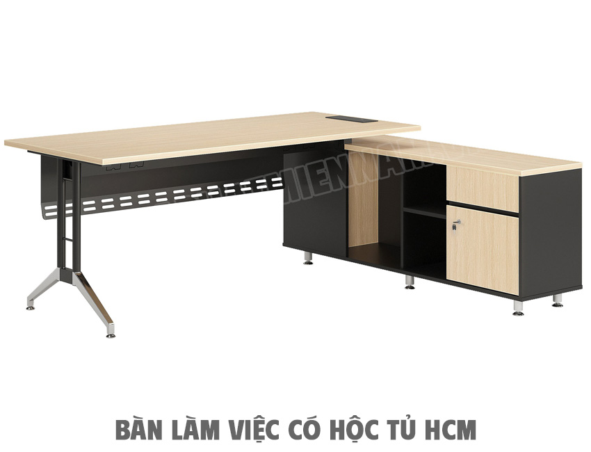 Bàn Làm Việc Có Hộc Tủ Cho Sếp