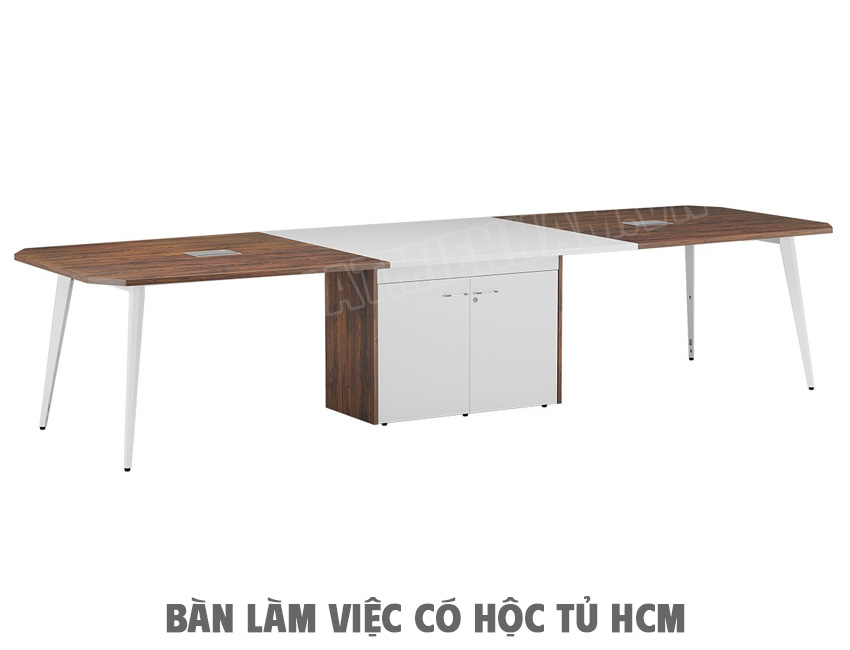 Bàn Làm Việc Có Hộc Tủ Kết Hợp Bàn Họp