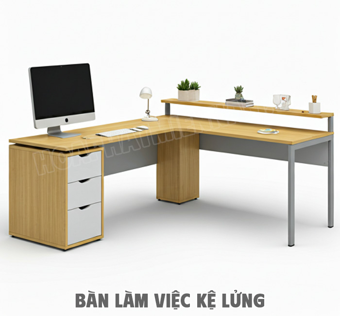 Bàn Làm Việc Kệ Lửng Hình Chữ L