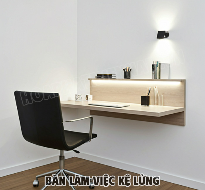 Bàn Làm Việc Kệ Lửng Treo Tường