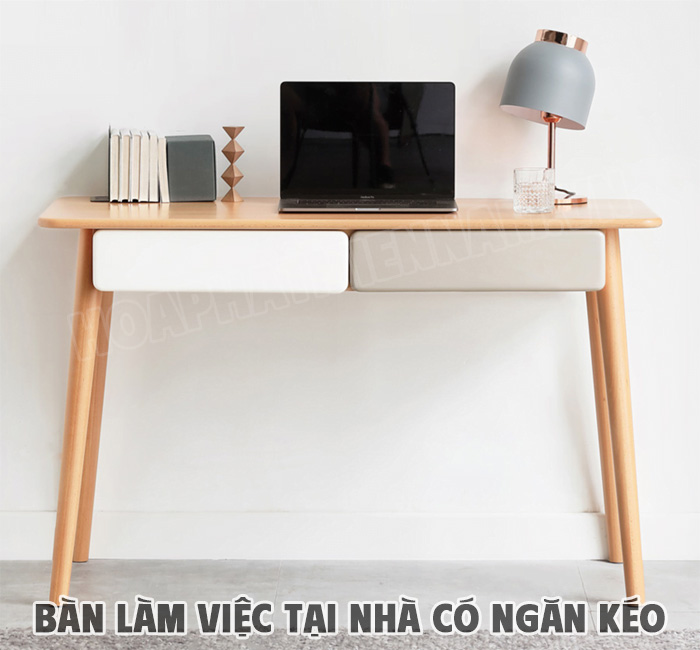 Bàn làm việc tại nhà có ngăn kéo mini