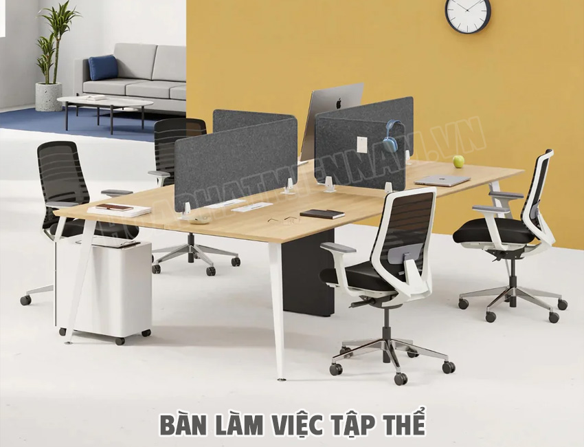 Cách bố trí bàn làm việc tập thể hiệu quả