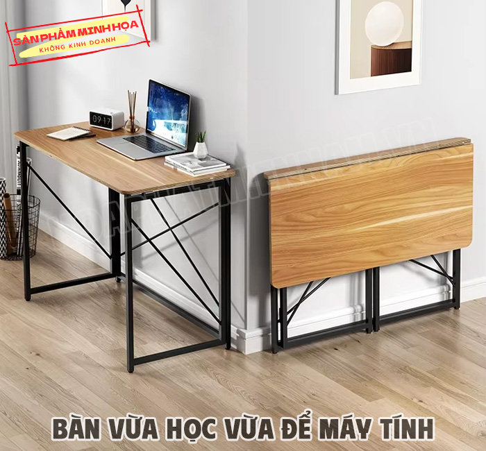 Bàn gấp gọn vừa học vừa để máy tính