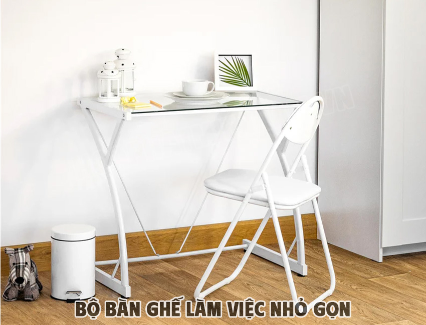 Bộ bàn ghế làm việc gấp gọn