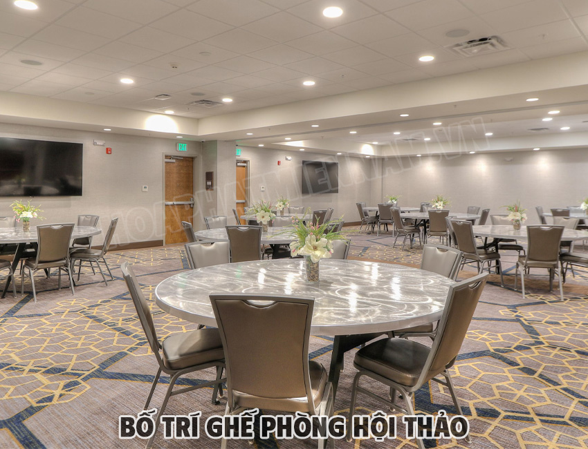 Bố Trí Ghế Phòng Hội Thảo Kiểu Bàn Tròn (Round Table Style)