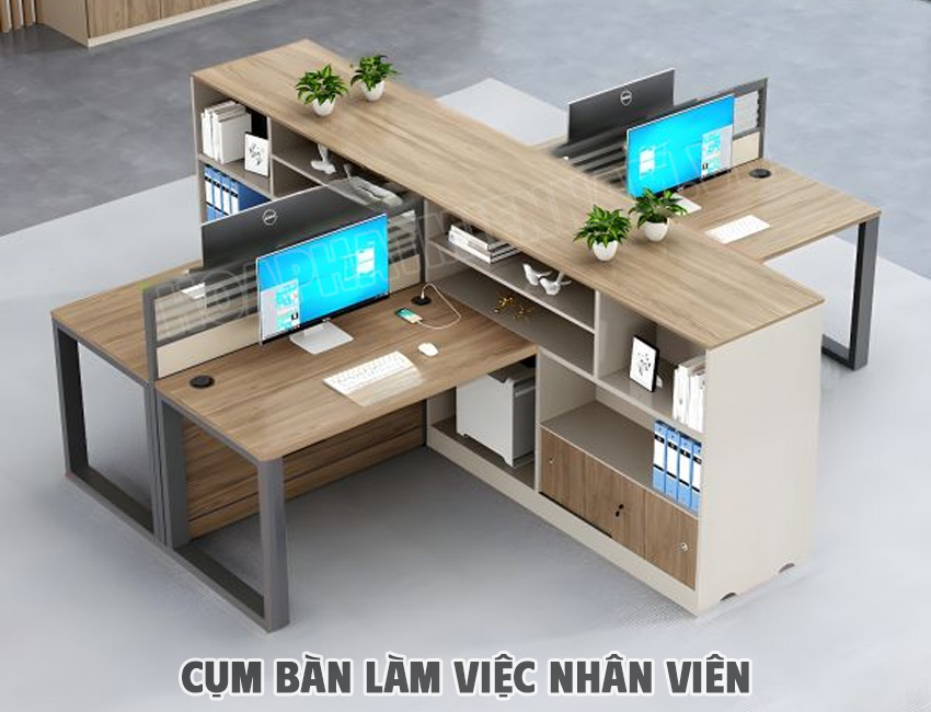 Cụm bàn làm việc 4 người