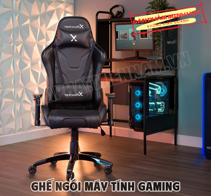 ghế ngồi máy tính gaming da PU